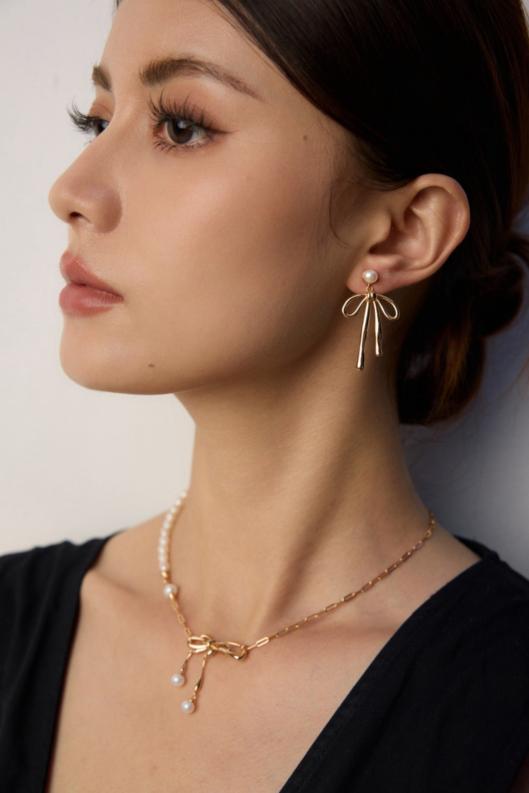 Vintage Romance|S925 Silver Bow Pearl Earrings - TAMO Jewellery