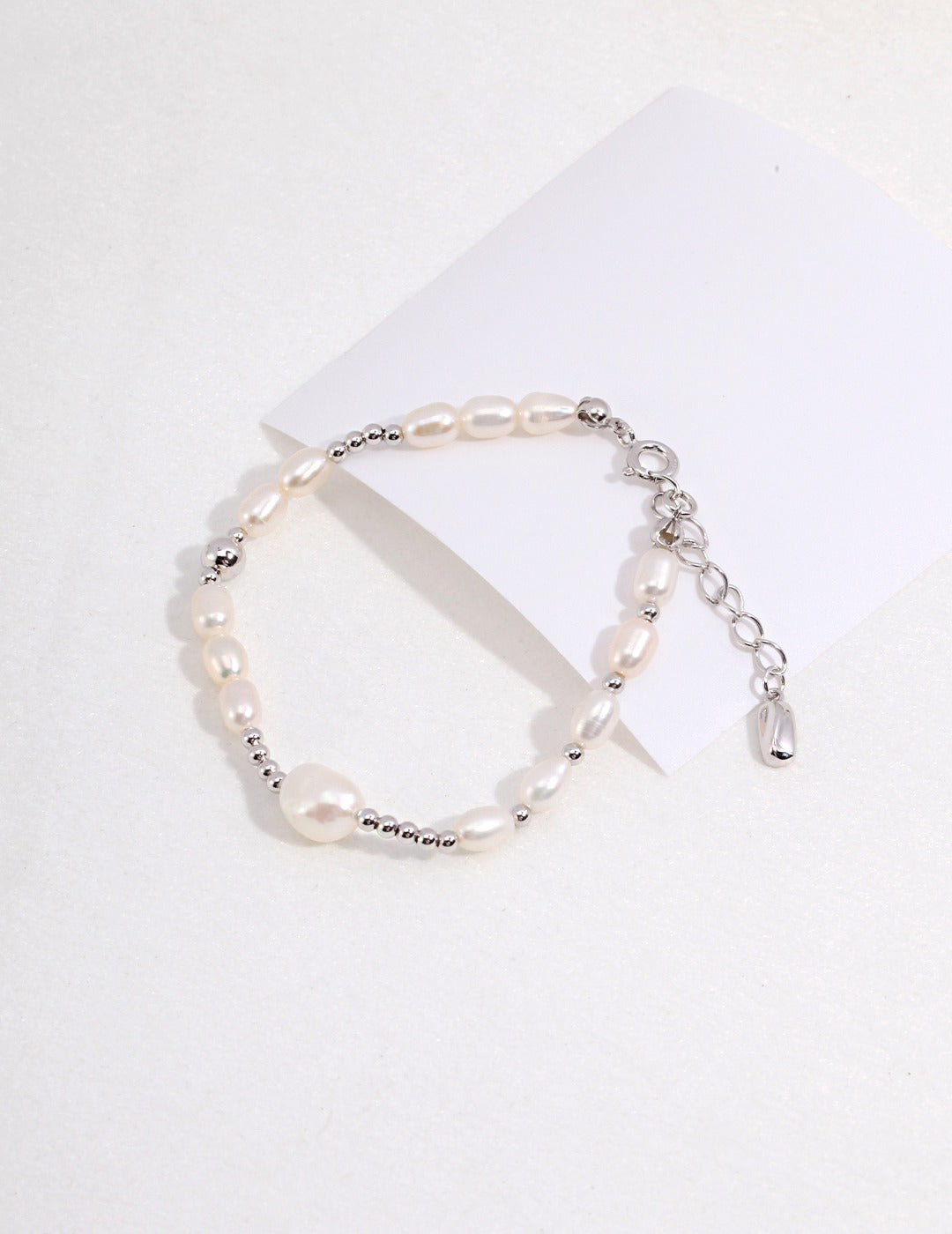 S925 Sterling Silver Pearl Bracelet (16 + 3 cm)