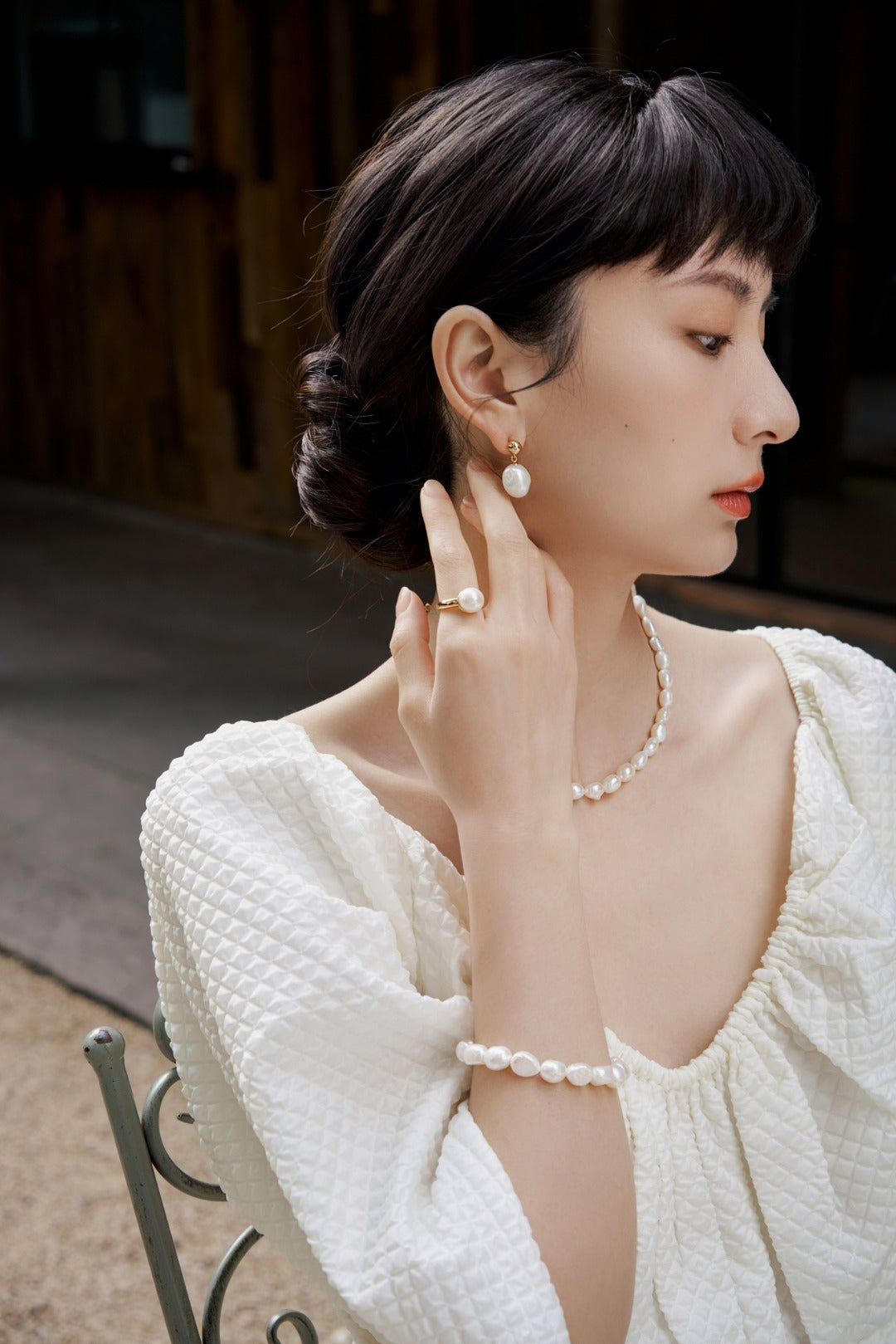 S925 Silver Adjustable Pearl Ring – Minimalist Elegant Design