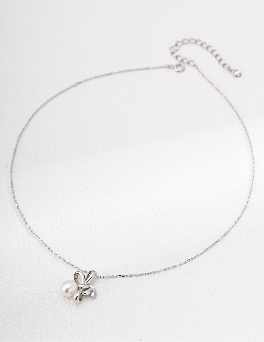 Knot Pearl Pendant Necklace – 925 Sterling Silver, Retro Gold & Platinum