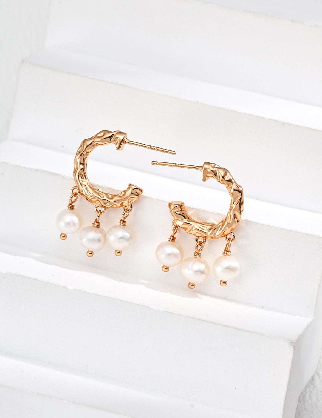 S925 Silver Pearl Tassel Earrings - TAMO Jewellery