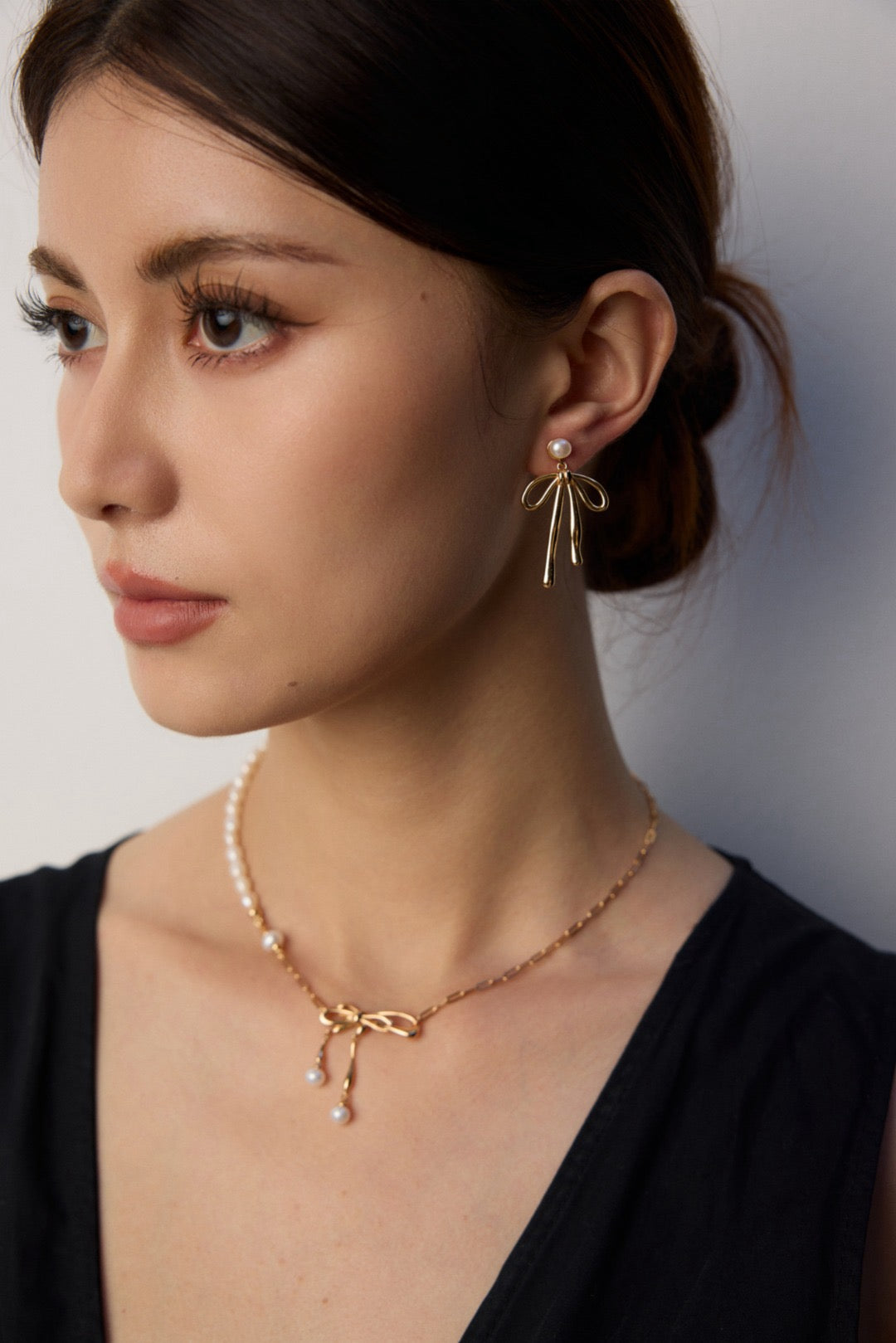 Vintage Romance|S925 Silver Bow Pearl Earrings - TAMO Jewellery