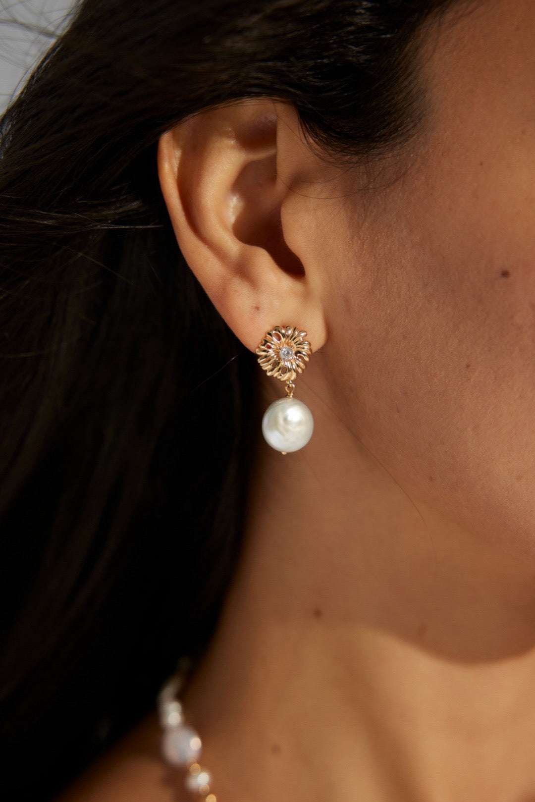 Classic Collection|S925 Silver Pearl & Zircon Earrings - TAMO Jewellery