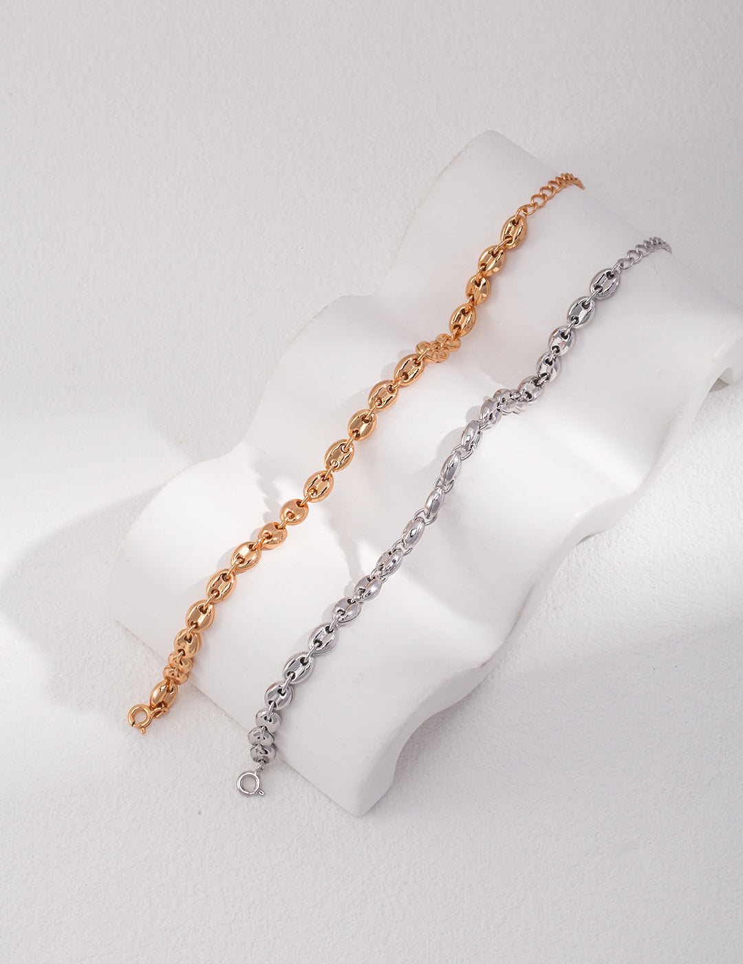 S925 Sterling Silver Minimalist Chain Bracelet (16 + 3 cm)