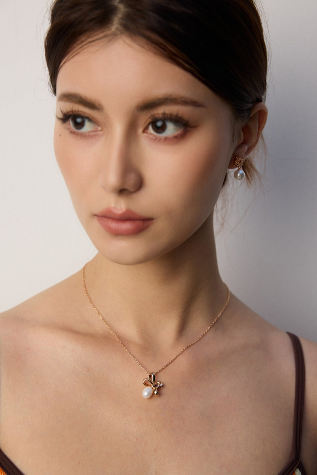 Knot Pearl Pendant Necklace – 925 Sterling Silver, Retro Gold & Platinum