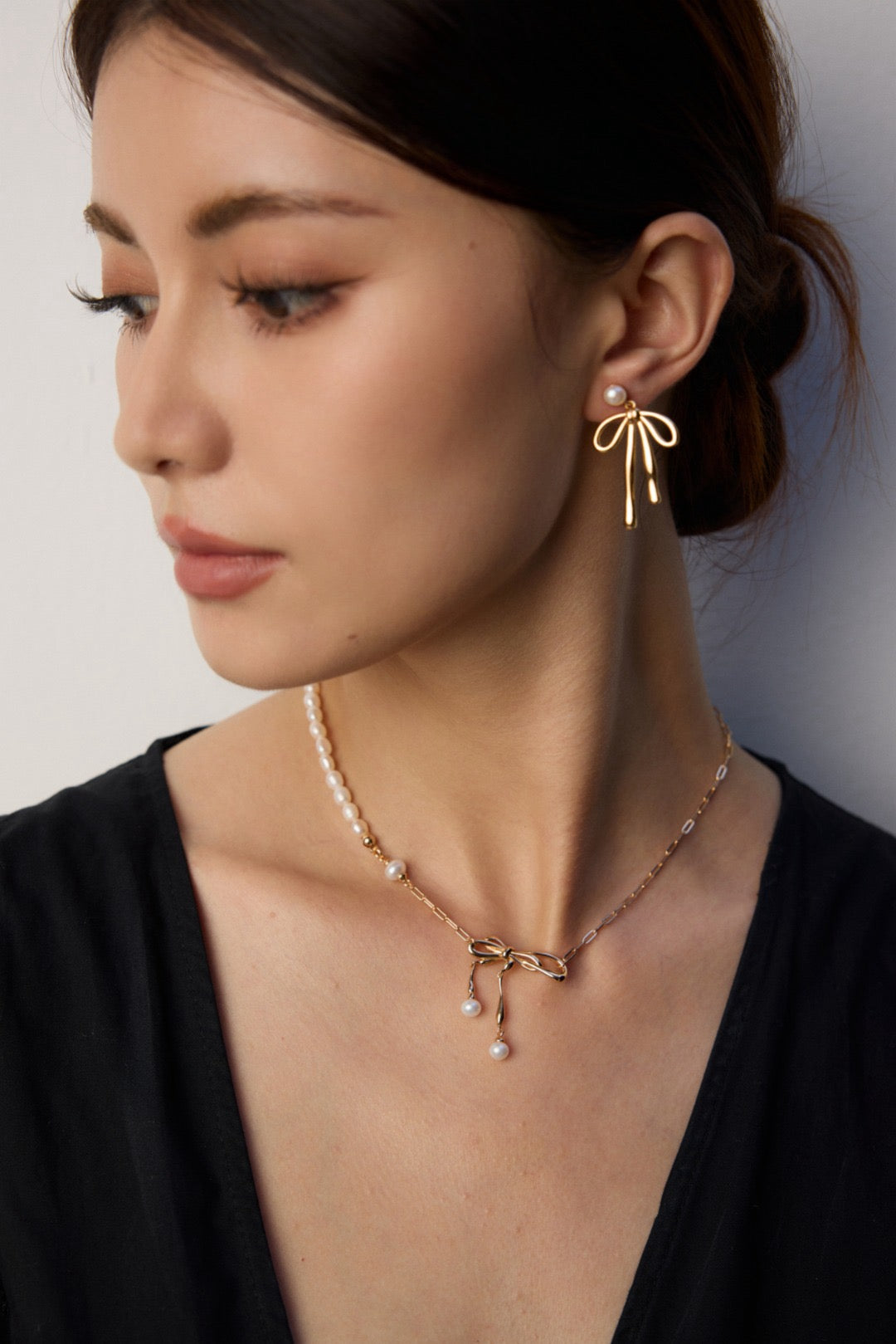 Vintage Romance|S925 Silver Bow Pearl Earrings - TAMO Jewellery