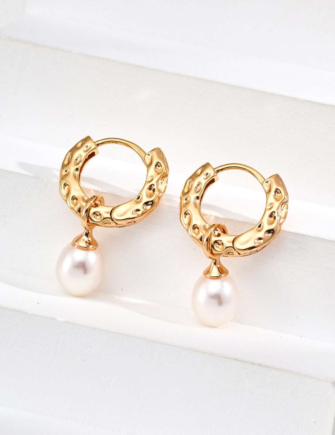 S925 Silver Woodgrain Pearl Earrings (Detachable Design) - TAMO Jewellery
